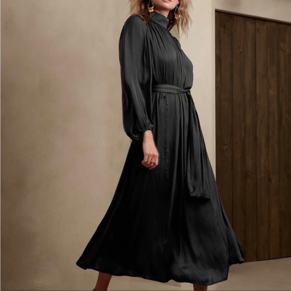 NWT! Banana Republic Purple Dawn Slit-Back Maxi Dress - Size Small - Picture 5 of 7